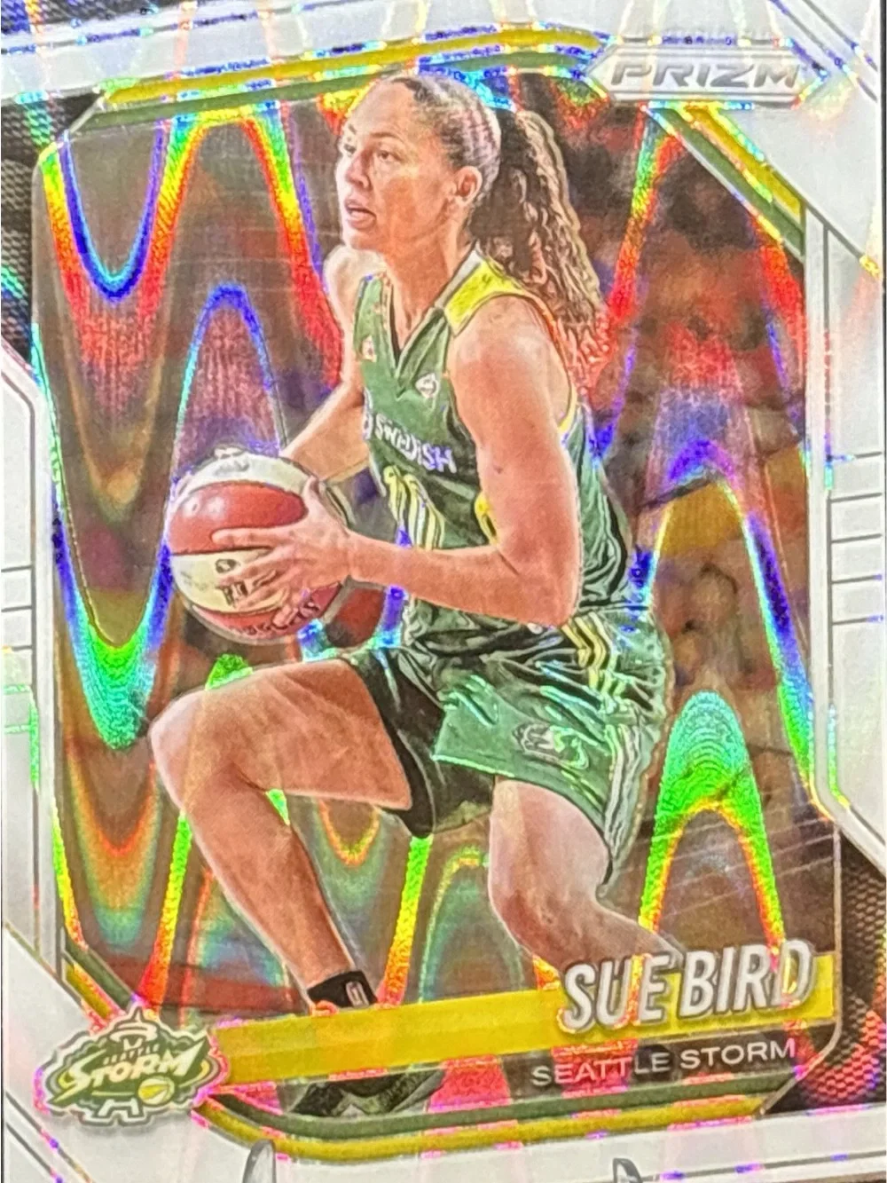 Panini Prizm Sue Bird Seattle Storm Green Basketball Trading Card Refractor